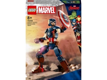 Konstruktors LEGO® Marvel Būvējama Kapteiņa Amerikas figūra 76258, 310 gab.