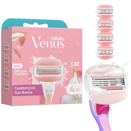 Gillette Venus ComfortGlide Spa Breeze Razor Skuvekļa Maināmas Asmeņu Kasetnes, 4 gab