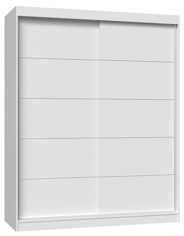 Riidekapp IGA 160, valge, 61 cm x 160 cm x 200 cm