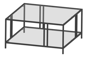 Журнальный столик Kalune Design Uranüs, черный, 80 см x 80 см x 40 см