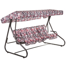 Диван-качели Patio Milano, коричневый/белый/красный, 220 см x 134 см x 157 см