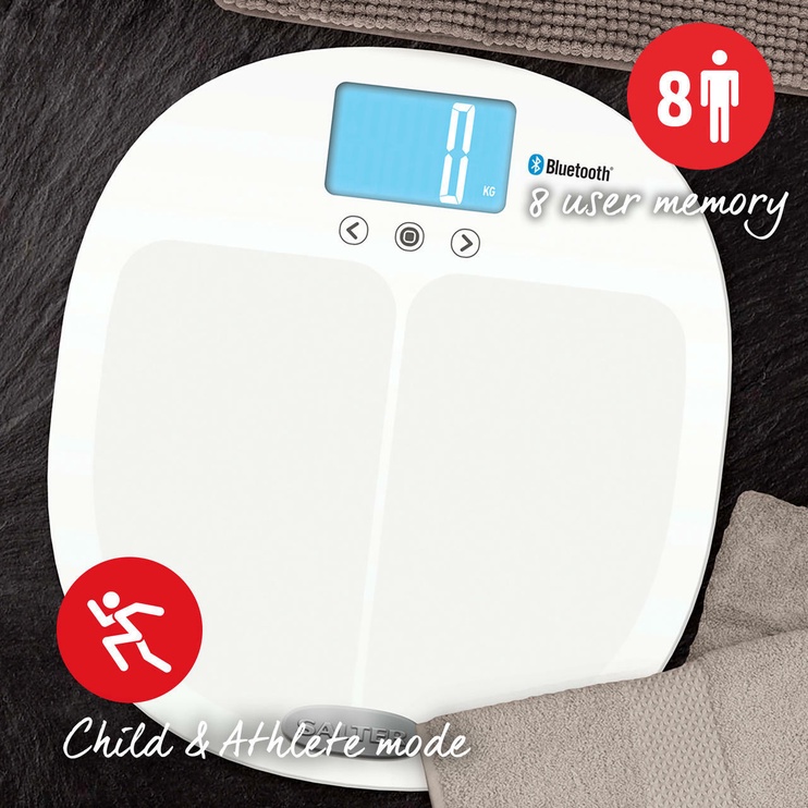 Ķermeņa svari Salter Curve Bluetooth Smart Analyser Scale 9192 WH3R