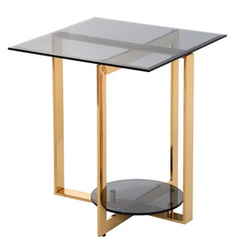 Журнальный столик Miloo Croce, золотой/черный, 50 см x 50 см x 55 см