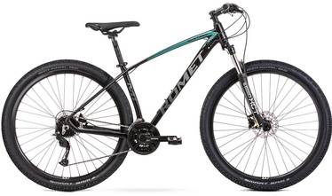 Велосипед горный Romet Mustang M1 LTD, 29 ″, 19" (46.99 cm) рама, черный/бирюзовый