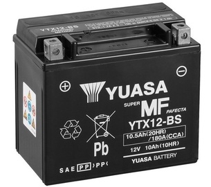 Akumulators Yuasa YTX12-BS(CP), 12 V, 10 Ah, 180 A