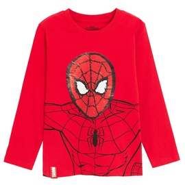 Marškinėliai ilgomis rankovėmis, berniukams Cool Club Spider-Man LCB2810885, raudona, 122 cm