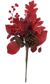 Dekoratīvs Ziemassvētku pušķis Splendid, sarkana, 35 cm