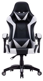Spēļu krēsls Top E Shop Remus, 62 x 66 x 115 - 125 cm, balta/melna