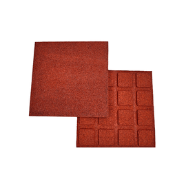 Laste mänguväljaku tarvik, kummist põrandakate 4IQ RIN000008, 50 cm x 50 cm x 4 cm, punane