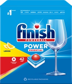 Таблетки для посудомоечной машины Finish Powerball Power Essential, 42 шт.