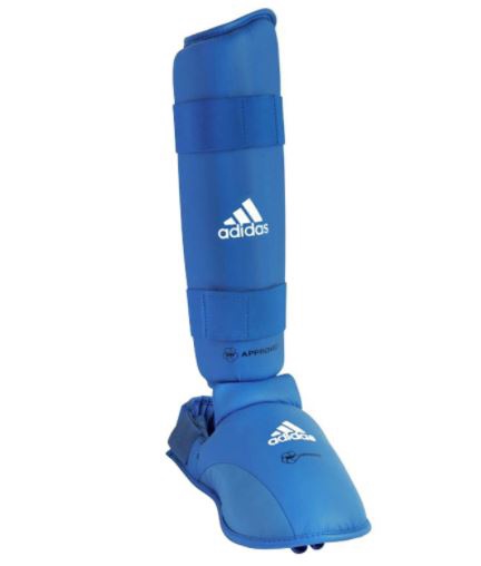 Защита голени и стопы Adidas WKF 661.35, синий, L