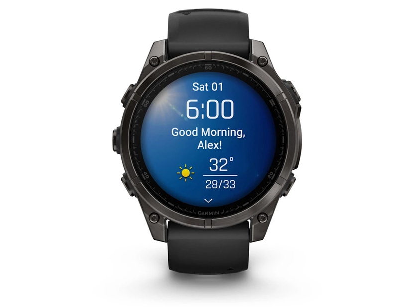 Nutikell Garmin Fenix 8 47MM AMOLED SAPHIRE 010-02904-21, must