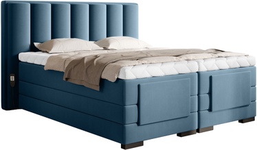 Кровать двухместная континентальная Veros Savoi 38, 180 x 200 cm, синий, с матрасом