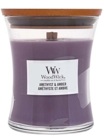 Свеча ароматическая WoodWick Amethyst & Amber, 65 час, 275 г, 98 мм x 120 мм