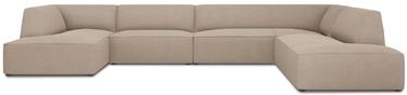 Kampinė sofa Micadoni Home Ruby Panoramic 7 Seats, šviesiai ruda, dešininė, 366 x 273 cm x 69 cm