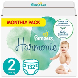 Подгузники Pampers Harmonie, 2 размер, 4 - 8 кг, 132 шт.