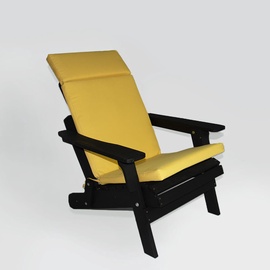 Lauko krėslas DM Grill Leisure, juoda/geltona, 90.5 cm x 78.4 cm x 93 cm