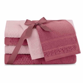 Набор полотенец для ванной AmeliaHome Rubrum, розовый, 50 x 30 cm/50 x 90 см/70 x 130 cm, 6 шт.