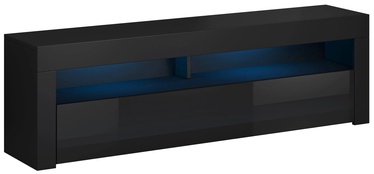 TV galds, melna, 140 cm x 35 cm x 50 cm