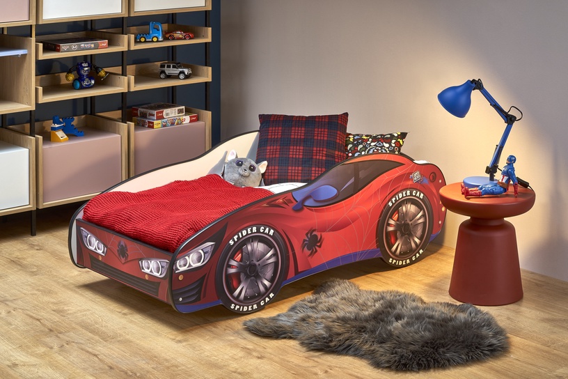 Детская кровать Spidercar, многоцветный, 150 x 74 см
