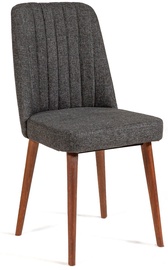 Ēdamistabas krēsls Kalune Design Vina 1053 869VEL5132, valriekstu/antracīta, 46 cm x 46 cm x 85 cm