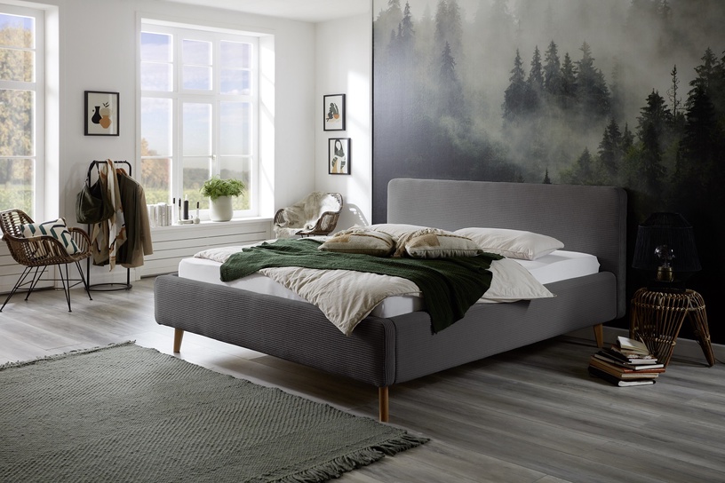 Кровать Mattis Poso, 140 x 200 cm, серый, с решеткой
