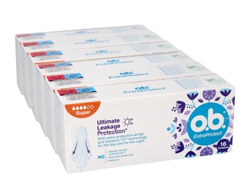 Higiēniskie tamponi O.B. Extra Protect, Super, 96 gab.