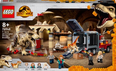 Konstruktor LEGO Jurassic World Dinosauruste T. rex ja Atrociraptor põgenemine 76948