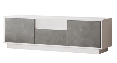 TV-laud Kalune Design LV3, valge/hall, 35.5 cm x 140 cm x 42.5 cm
