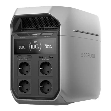 Портативная электростанция EcoFlow Delta 3 Plus, 1800 - 3600 Вт, черный/серый