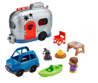 Transporta rotaļlietu komplekts Mattel Fisher Price Little People Educational Camper HJN43, daudzkrāsaina