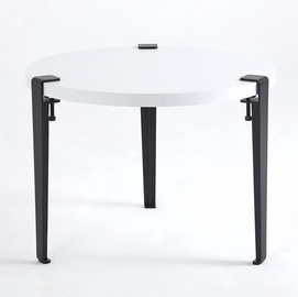 Kafijas galdiņš Kalune Design Fregoia, balta/melna, 60 cm x 60 cm x 45 cm
