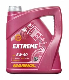 Машинное масло Mannol Extreme 5W - 40, синтетический, для легкового автомобиля, 5 л