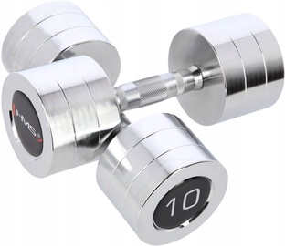 Svorių rinkinys HMS Chrome Dumbbells, 10 kg x 2 vnt.