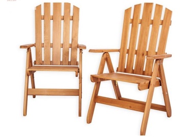 Садовый стул Folkland Timber Canada, коричневый, 61 см x 50 см x 44 см