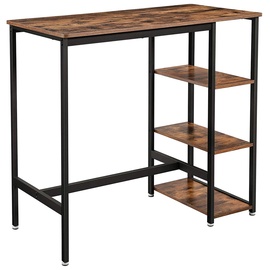 Барный стол Songmics, коричневый/черный, 109 см x 60 см x 100 см