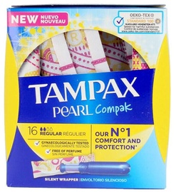 Higiēniskie tamponi Tampax Pearl Compak, Regular, 16 gab.