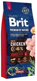 Сухой корм для собак Brit Premium By Nature Adult Large Breed, курица, 3 кг