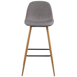 Bāra krēsls Wilma, gaiši pelēka, 46.6 cm x 51 cm x 101 cm