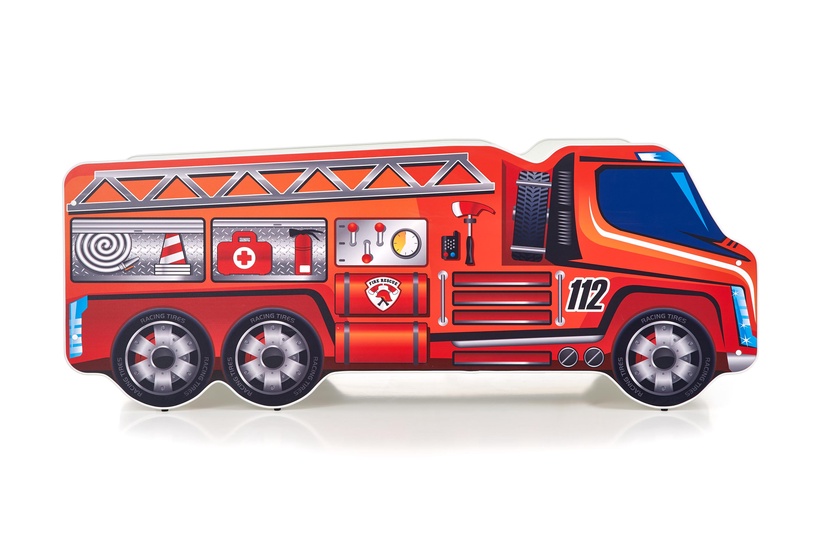 Кровать одноместная Fire Truck, многоцветный, 148 x 74 см