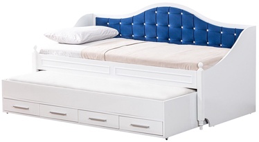 Izvelkama gulta Kalune Design Eymen 106DNV1294, zila/balta, 99 x 206 cm