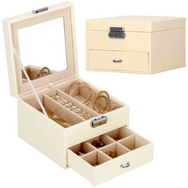 Коробка для украшений Springos HA1032, светло-розовый/кремовый