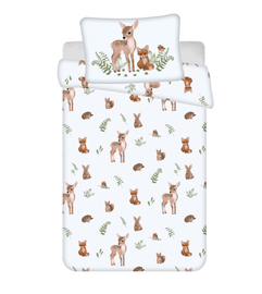 Voodipesukomplekt lastele Jerry Fabrics Photoprints Sweet home Forest animals baby, mitmevärviline, 100 x 135 cm