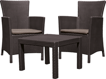 Комплект уличной мебели Keter Rosario Balcony Set, коричневый, 2 места