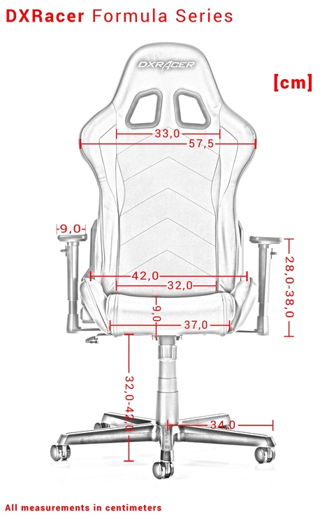 Игровое кресло DXRacer Formula, белый/черный