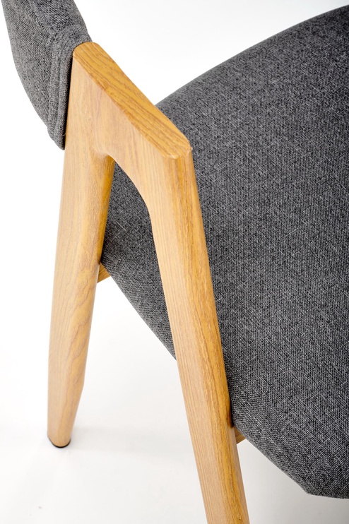 Söögitoa tool K344, pruun/hall, 57 cm x 53 cm x 80 cm