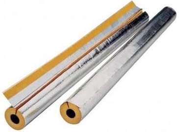 Stikla vates čaula Isover Climpipe Section Alu2 IS79047, 18 mm x 50 mm