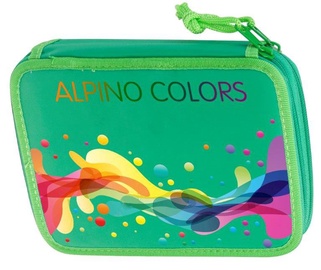 Пенал Alpino Colors, 16 см x 10 см, зеленый/многоцветный