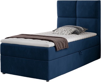 Кровать одноместная Rivia Kronos 09, 90 x 200 cm, темно-синий, с матрасом
