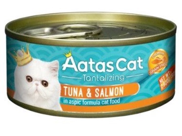 Šlapias kačių maistas Aatas Cat Tantalizing Tuna & Salmon, lašiša/tunas, 0.080 kg
